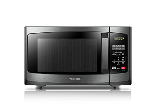 Toshiba EM925A5A-BS Microwave Oven with Sound on/Off Eco Mode and LED Lighting, 0.9 Cu.ft, Black Stainless