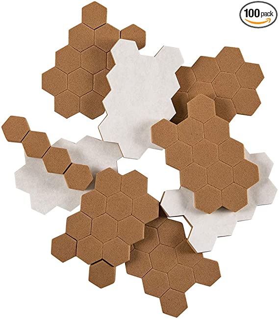 SoftTouch 4114595N Self-Stick Dampening Bumpers Protect Surfaces from The Damage and Noise of Everyday Movement, 100 Pieces, Brown