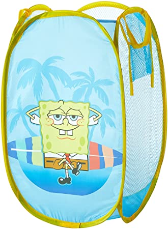 Idea Nuova Nickelodeon Spongebob Squarepants Pop Up Storage and Laundry Hamper, 21" H x 13.5" W X 13.5" L
