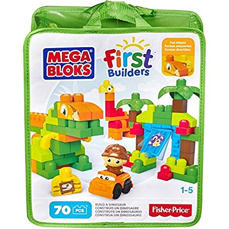 Mega Bloks First Builders Green Build A Dinosaur 70pc Bag