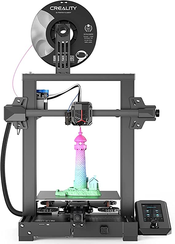 Creality Ender 3 V2 Neo 3D Printers with CR Touch Auto Leveling,PC Steel Printing Platform,Metal Bowden Extruder,Model Preview Function 3D Printer 95% Pre-Install for Beginners and Pro (220*220*250mm)