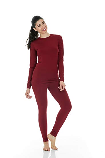 Women's Ultra Soft Thermal Underwear Long Johns Set with Fleece Lined