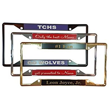 Custom License Plate 4 Hole Frame PERSONALIZE On Line Now