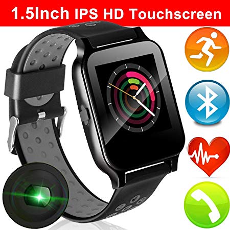 Fitness Tracker Waterproof IP68 with Heart Rate Monitor Sports Watch for Women Men Outdoor Bluetooth Bracelet Sleep Monitor Calorie Tracker Pedometer Watch Valentine's Day Birthday Gifts Android iOS