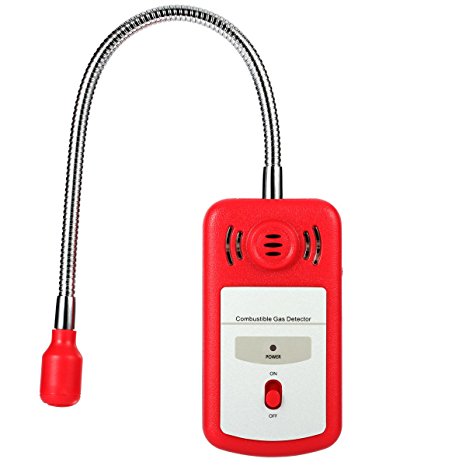 SGILE Combustible Natural Gas Detector Portable Gas Leak Detector Tester with Sound Light Alarm Gas Sniffer