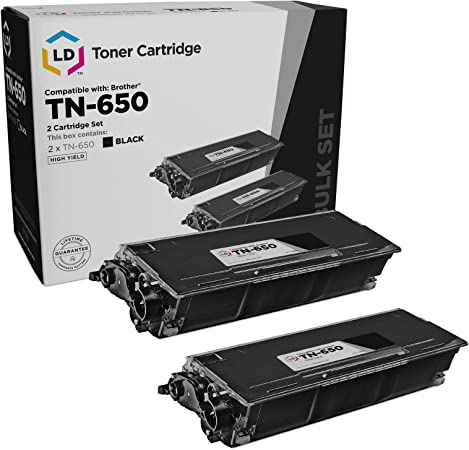 LD Compatible-Toner-Cartridge-Drum Unit Replacements for Brother TN650 High Yield & DR620 (1 Toner, 1 Drum, 2-Pack)