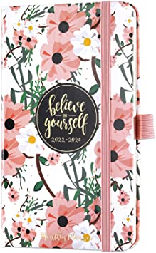 2022-2024 Pocket Planner - Monthly Pocket Calendar 2022-2024 , 6.3" x 3.9", Jan 2022- Dec 2024, 3 Year Monthly Planner with Inner Pocket , Pen Hold and 61 Notes Pages