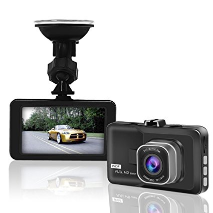HD Car Dash Camera ,WINWONBRA High Definition 1080P Video Camera Recorder |140 Degree Wide-Angle Car DVR View Road Traffic Cam (BLACK)