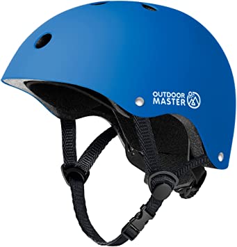 OutdoorMaster Kids Skateboard Cycling Helmet - Certified Adjustable Multi-Sports Helmet with Removable Liners for Skateboarding Skating Scooter Rollerblading