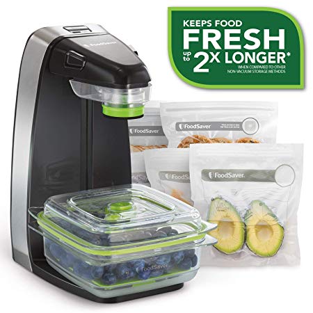 FoodSaver Fresh Food Vacuum Sealer System with Food Storage Container & 5 Storage Bags, FFS010