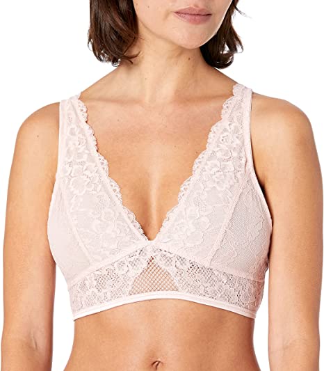 Mae Women's Lace and Satin Longline Bralette (For A-C Cups)