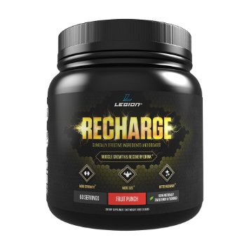 LEGION Recharge - Best Post Workout Supplement for Men and Women Best Natural Creatine Monohydrate Powder for Muscle Recovery Effective Post Workout Recovery Drink - Fruit Punch 113bs