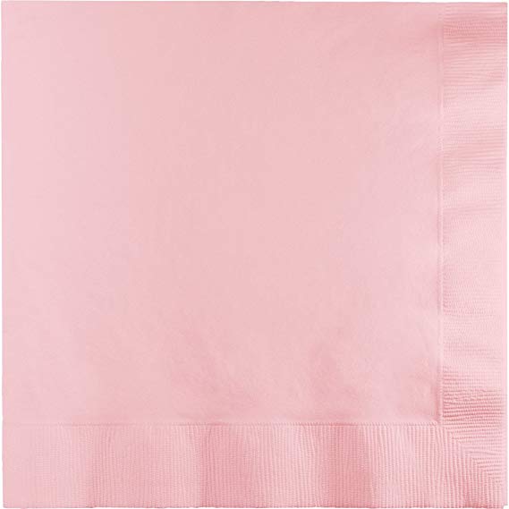 Creative Converting 240-Count Touch of Color Paper Cocktail Napkins, Classic Pink - 419528