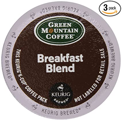 Green Mountain Coffee Breakfast Blend, K-Cup Portion Pack for Keurig K-Cup Brewers, 12-Count (Pack of 3)