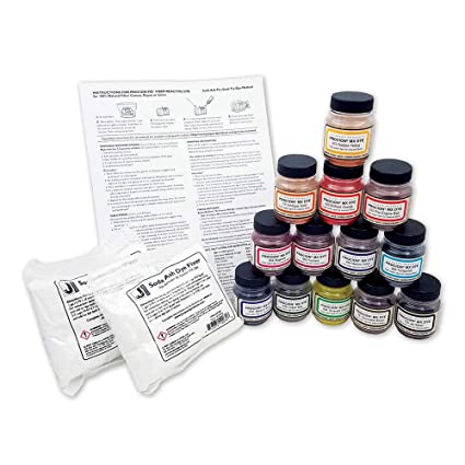 Procion MX Dye Color Set, Includes 13-2/3 Ounce Jars, 2-1lb Soda Ash Dye Fixer, Instruction Sheet, Color Chart