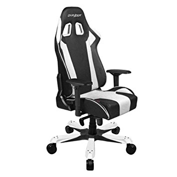 DXRacer King Series DOH/KS06/NW Newedge Edition Racing Bucket Seat Office Chair Gaming Chair Ergonomic Computer Chair Esports Desk Chair Executive Chair Furniture With Pillows (Black/White)