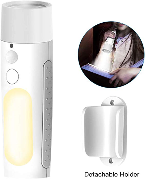 Rechargeable Sensor Night Light Torch, Sinvitron 4 Function Power Failure Emergency Flashlight, Portable Work Lamp, Warm White Reading Light for Bedroom, Hallway, Cabinet, Camping etc.