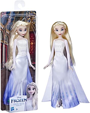 Disney Frozen 2 Queen Elsa Shimmer Fashion Doll, Removable Clothes and Accessories, Long Blonde Hair, Toy for Kids 3 Years Old and Up