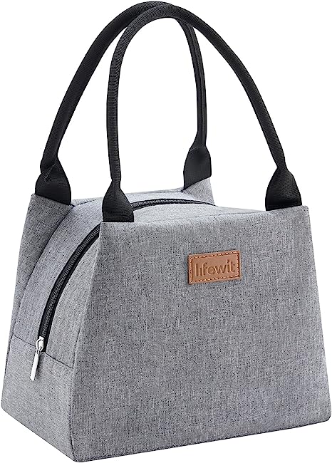 Lifewit Lunch Bag for Women Men Medium, Insulated Lunch Box, Reusable Lunch Tote Bag for Meal Prep, Work, Travel, Grey