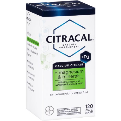 Citracal Plus Magnesium with Vitamin D3, 120 Coated Tablets