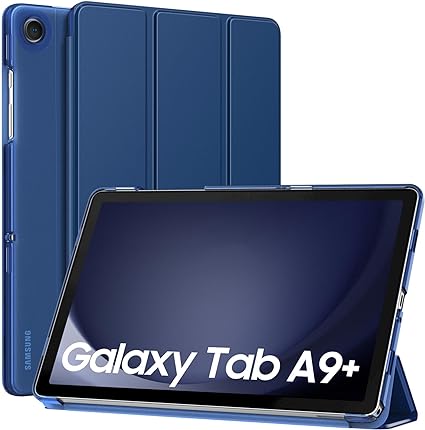 MoKo Case for Galaxy Tab A9 Plus 11 inch 2023, Slim Stand Protective Smart Cover with Hard PC Translucent Back Shell for Tab A9 Plus Tablet (SM-X210/X216/X218), Auto Wake/Sleep, Navy Blue