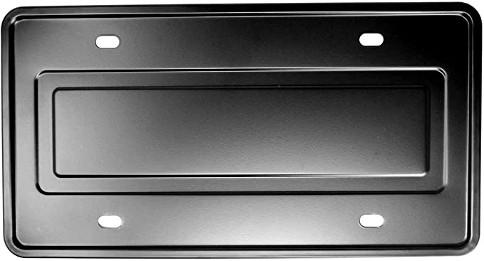 LFPartS Stainless Steel License Plate Durable Car Tag Holder Backing Reinforce Bracket (Black)