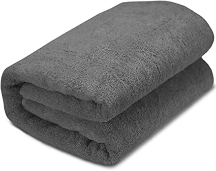 Chakir Turkish Linens Hotel & Spa Quality, Highly Absorbent Towel Set (Oversized Bath Sheet - 1 Pack (40''x80''), Gray)