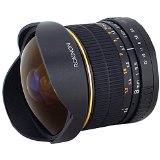 Rokinon FE8M-C 8mm F35 Fisheye Fixed Lens for Canon - Black