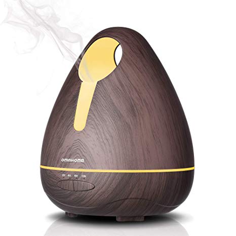 Aromatherapy Diffusers for Essential Oils, Home Fragrant Large Diffuser, Office Air Humidifier with Mist Modes & Adjustable Colors for Working/Sleeping/Relaxing, Wood Grain(530ml)