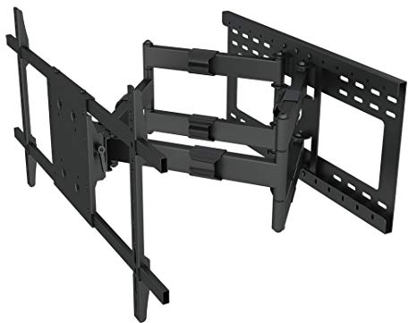 Heavy Duty Dual Arm (32" extension) Articulating Wall Mount for Samsung LG LED TV 65" 70" 75" 80" 82" with 16" to 24" stud support