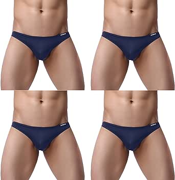 Avidlove Underwear Men's 4 Pack Classic Low Rise Stretchy Hip Briefs Bikini