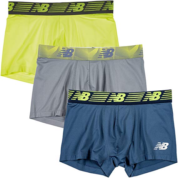 New Balance Men's 3" Boxer Brief No Fly, with Pouch, 3-Pack