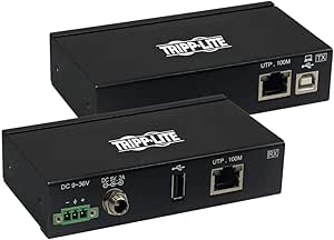 Tripp Lite USB Over Cat6 Extender Industrial 1-Port ESD Protection PoC TAA (B203-101-IND-ER)