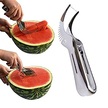 Watermelon Slicer, Kenor Watermelon Knife & Fruit Slicer Fastest Cutter Multi-purpose Stainless Steel, Smart Kitchen Gadget & Perfect Gift