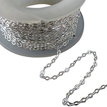 Sterling Silver Wholesale Bulk Chain - 1.8mm Fine Flat Cable Chain ( Bulk by the Foot) (10 feet)