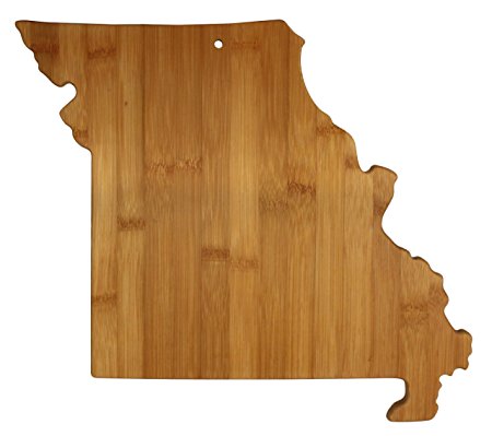 Totally Bamboo State Cutting & Serving Board, Missouri, 100% Bamboo Board for Cooking and Entertaining