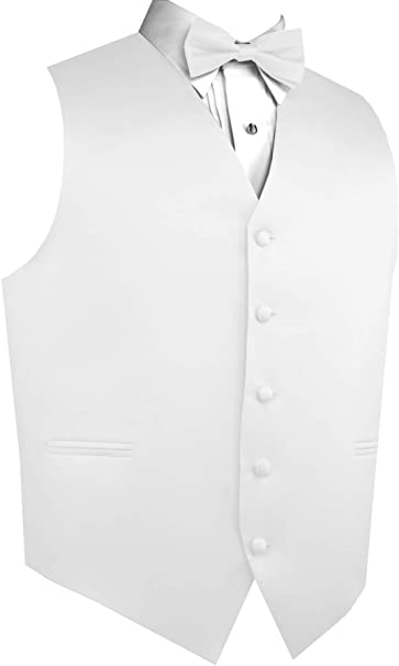 Italian Design, Men's Tuxedo Vest, Bow-Tie & Hankie Set