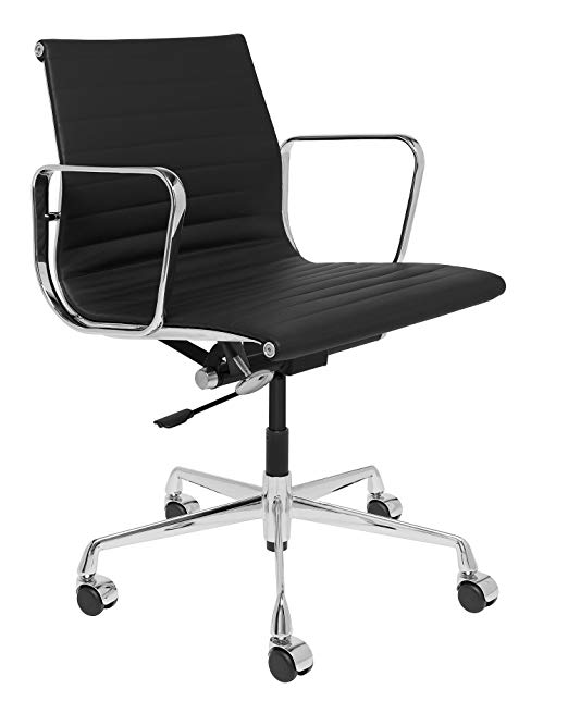 SOHO Premier Ribbed Management Chair (Ribbed, Black)