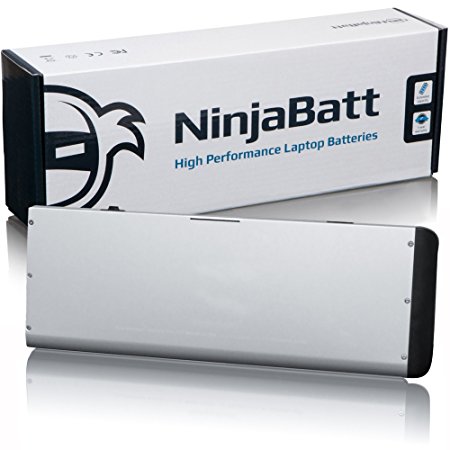 NinjaBatt® Laptop Battery for Apple MacBook 13 inch (2008 Version) A1280 A1278 MB466LLA MB466LL/A - Premium quality - High performance [Li-Polymer/42Wh/10.8v]