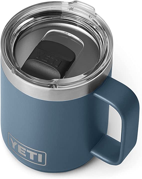 YETI Rambler 10 oz Stackable Mug, Vacuum Insulated, Stainless Steel with MagSlider Lid, Nordic Blue