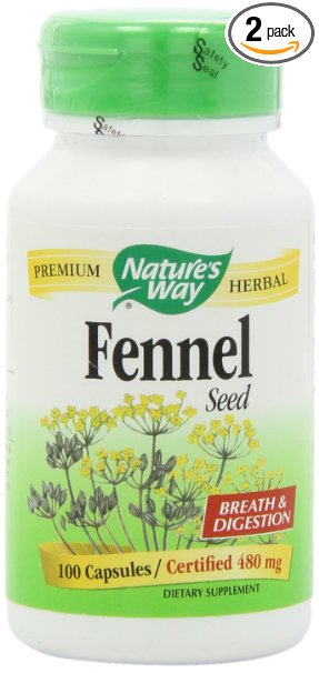 Nature's Way Fennel Seed, 100 Capsules (Pack of 2)