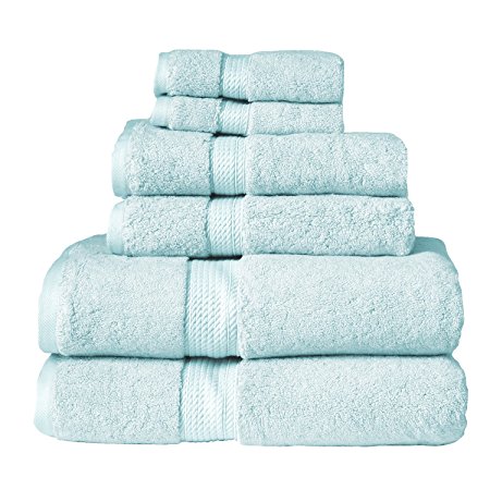 6-Piece Towel Set, Premium Long-Staple Cotton, 900 GSM, Sea Foam
