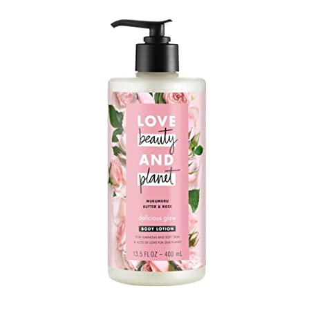 Love Beauty and Planet Murumuru Butter & Rose Body Lotion, Delicious Glow, 13.5 fl oz (Pack of 2)