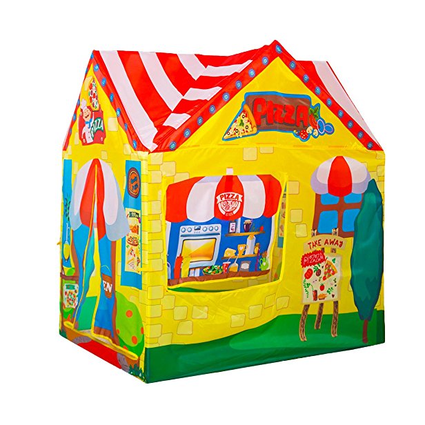 Playhouse PLAY10 Pizza Kids Tent Play Tent for Toddlers Foldable Playhouse for Children Indoor & Outdoor Fun,Including 10 pit balls