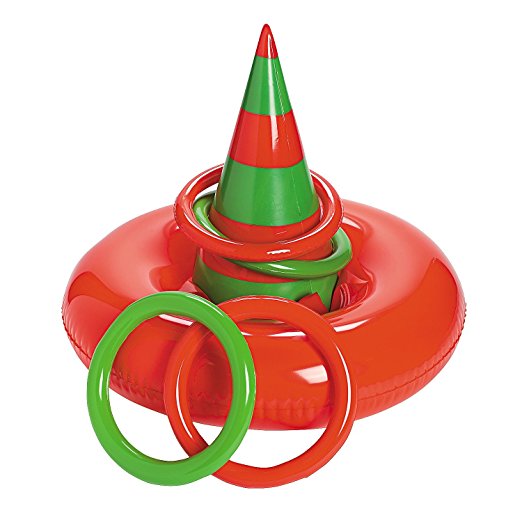 Inflatable ELF HAT Ring Toss CHRISTMAS Party GAME/Holiday ACTIVITY/INFLATE