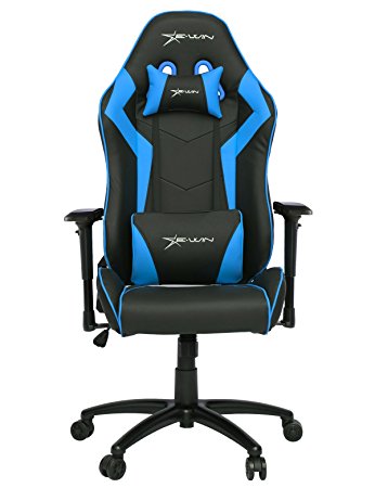 E-WIN High Back Gaming Chair With Headrest and Lumbar Support, Ergonomic Designs and Adjustable Armrest Computer Office Chair, Extremely Durable PU Leather Steel Frame Racing Chair