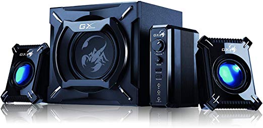 Genius SW-G2.1 2000 II - 2.1 Channel 45 Watts RMS Gaming Woofer Speaker System for Android, Apple Devices, Tablets, Laptops, PC