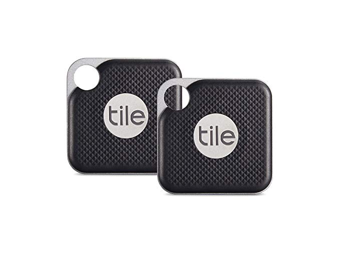 Tile Pro with Replaceable Battery - Black, Pack of 2