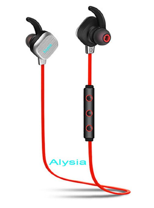 Bluetooth Headsets - Alysia® Earphones V4.1 Wireless Stereo Sport Noise Cancelling Sweatproof Earphones Running Earbuds Headset with Microphone for iPhone iPad Samsung and other Android Phones