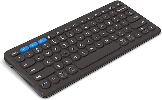 ZAGG Pro Keyboard 12 - Compact Wireless Charging Desktop Keyboard - Multi-Device Pairing - Compatible with Windows, macOS, iOS, Android, ChromeOS - Ergonomic Design for Efficient, Comfortable Typing